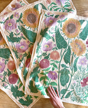 Load image into Gallery viewer, Organic Cotton Tea Towel | Summer Garden
