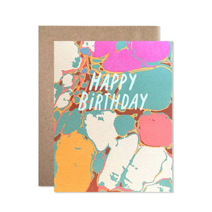 Birthday Marbled Card