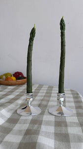 Asparagus Candle Taper Pair