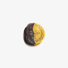 Load image into Gallery viewer, Eclipse Black Gold Sun Moon Face Acetate Hair Claw Clip
