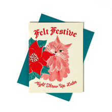Load image into Gallery viewer, Felt Festive Holiday Card
