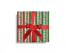 Load image into Gallery viewer, Holly Stripe Wrapping Paper
