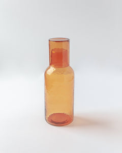 Handblown Hammered Glass Carafe