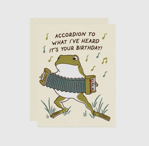 Accordion Froggy Birthday Card