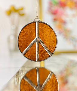 Glass Peace Sign Suncatcher: Treehugger