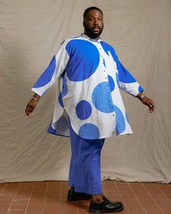 Mid Easy Pant | Cobalt Linen