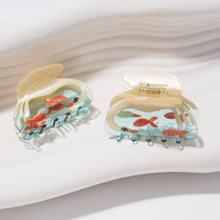 Load image into Gallery viewer, The Swan Claw - White Swan Bird With Goldfish Hair Clip
