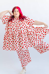 Strawberry Tiered Mini Dress