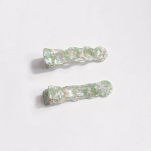 Green Tea Alligator Circle Clip