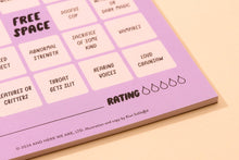 Load image into Gallery viewer, Scary Movie Cheesy Movie Night Bingo - Halloween , Pop Culture, Father&#39;s Day gift, Fall game, Spooky, Fun, pop culture
