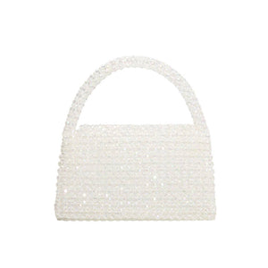 Sherry Small Beaded Top Handle Bag | Crystal