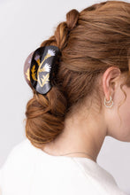 Load image into Gallery viewer, Women&#39;s Milk Thistle Hair Claw Dark Brown and Gold Acetate

