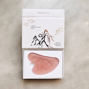 Rose Quartz Gua Sha Facial Lifting Tool