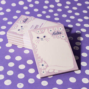 Floral Cat Risograph Notepad