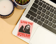 Load image into Gallery viewer, Livin’ the Scream Halloween Vinyl Sticker - Made in USA

