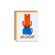 Load image into Gallery viewer, Meowdy Cat Risograph Card
