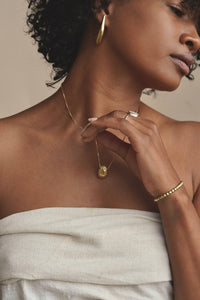 Scarab Necklace | Gold Vermeil Box Chain