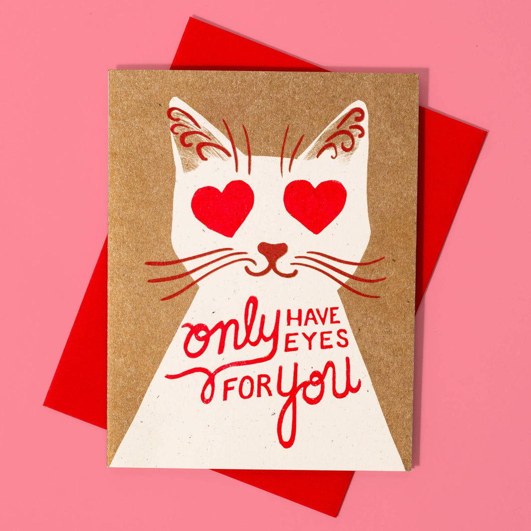 Only Have Eyes For You Risograph Card