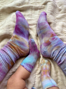 Hand Dyed Bamboo Baby Socks | Wildflower