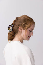 Load image into Gallery viewer, Women&#39;s Milk Thistle Hair Claw Dark Brown and Gold Acetate

