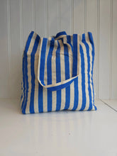 Load image into Gallery viewer, Striped Tote Bag Original: Blue
