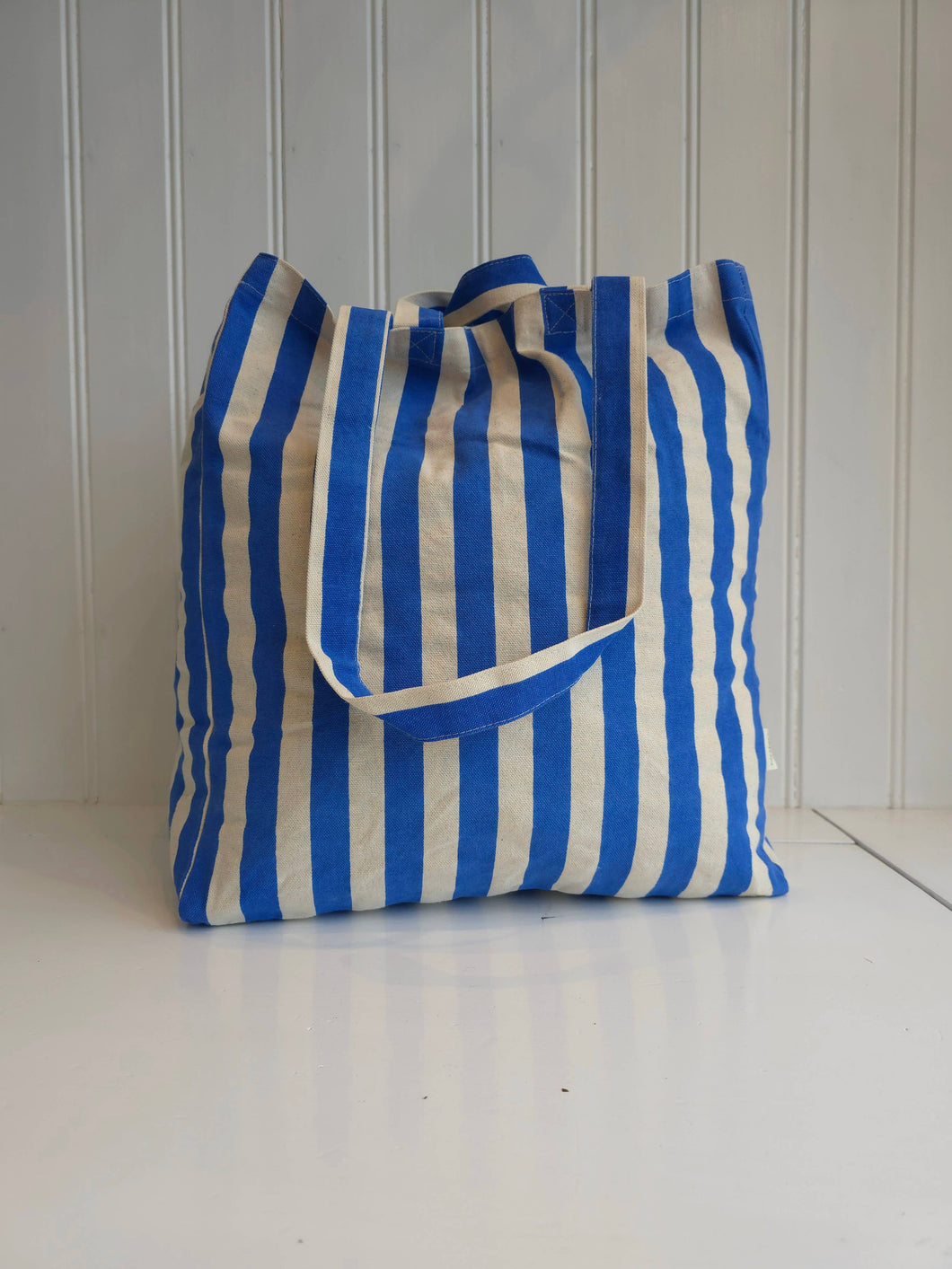 Striped Tote Bag Original: Blue