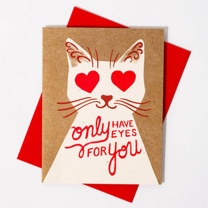 Only Have Eyes For You Risograph Card