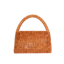 Load image into Gallery viewer, Sherry Small Beaded Top Handle Bag | Topaz
