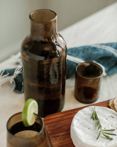 Handblown Hammered Glass Carafe