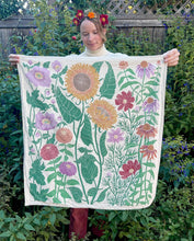 Load image into Gallery viewer, Organic Cotton Tea Towel | Summer Garden
