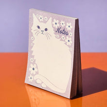 Load image into Gallery viewer, Floral Cat Risograph Notepad
