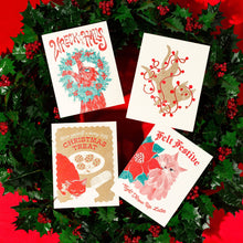Load image into Gallery viewer, Felt Festive Holiday Card
