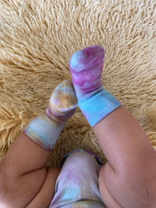 Hand Dyed Bamboo Baby Socks | Wildflower