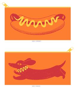 Hot Dog Canvas Travel Pouch