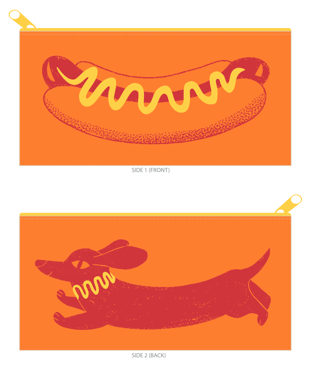 Hot Dog Canvas Travel Pouch